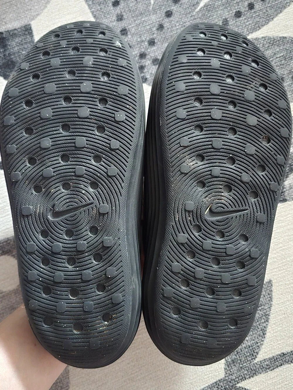 Nike ReactX Rejuven8 Triple Black Recovery Clogs Slide Mule Mens 10 Womens 11